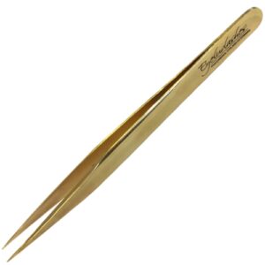 Pinzetta dritta oro 129 mm