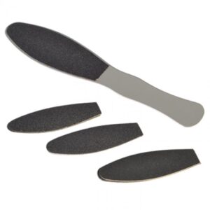 Raspa pedicure acciaio inox con ricambi H869