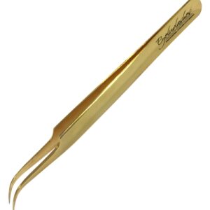 Pinzetta curva oro