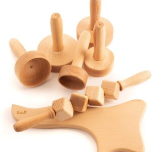 Kit coppette in legno + rulli per maderoterapia