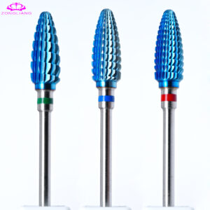 Fresa conica in carbonio blu titanio