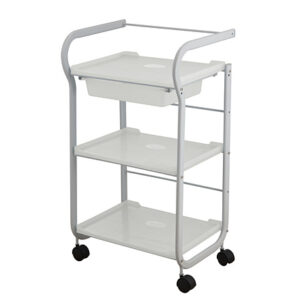 Carrello bianco 3 ripiani con rotelle