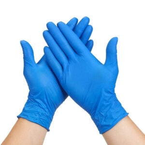 Guanti monouso in nitrile blu non talcati 100 pz. misura S