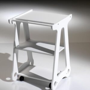 Carrello in legno SABRY (bianco,wengè,ciliegio).